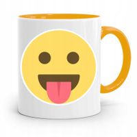 Kubek Żółty Dzień Dziecka Córki Syna Buźka Emotka Z Nadrukiem Ze Zdjęciem