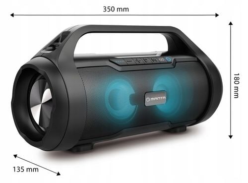 GŁOŚNIK PRZENOŚNY BLUETOOTH BEZPRZEWODOWY USB SD FM MANTA SPK215 AKU na Arena.pl
