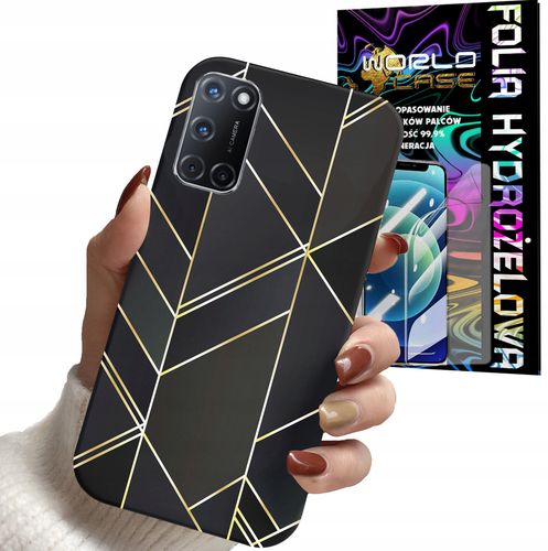 ETUI DO OPPO A52 - MARMUREK GEOMETRYCZNE WZORY DLA KOBIET + FOLIA na Arena.pl