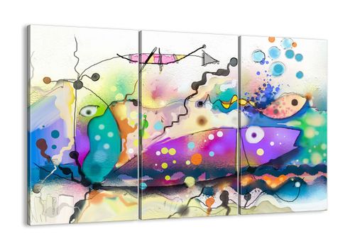 Obraz Na Płótnie - Ryby Pastele  - 165X110 Cm - Ce165X110-4096 na Arena.pl