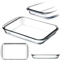 KADAX Naczynie Żaroodporne 3L Szklane Prostokątne do Zapiekania 39x23cm