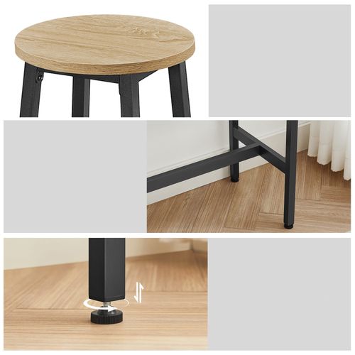 Stół Barowy + 2 Taborety - sonoma - LBT219B11 na Arena.pl