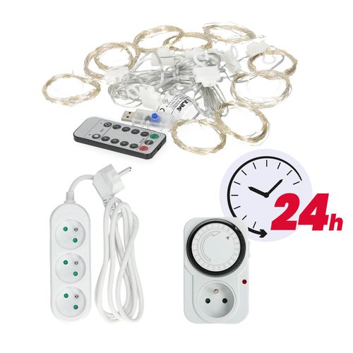 Kurtyna 300 LED 3x3m 8 funkcji z pilotem + programator + przedłużacz na Arena.pl