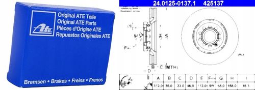 TARCZA HAM PRZOD 312X25 V ATE na Arena.pl