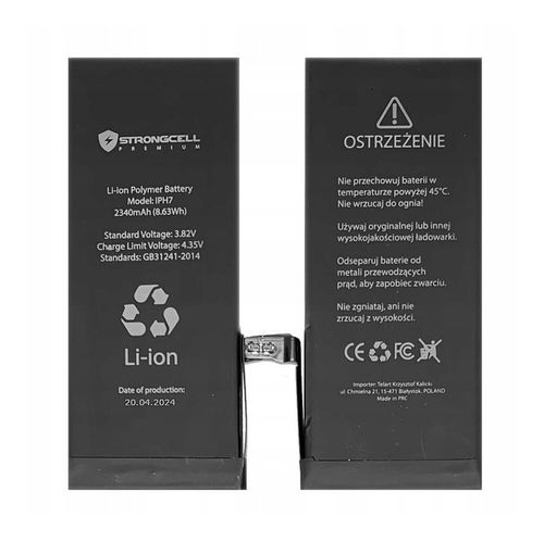 Bateria do iPhone 7 STRONGCELL A1660 A1778 A1779 Większa Pojemność 04.2024r na Arena.pl