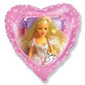balon foliowy sindy 18" lalka barbi urodziny bajka