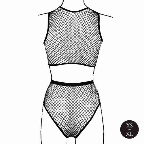 2 piece with crop top, pantie and fishnet structure. na Arena.pl