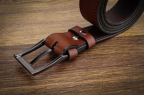 GRACIO pasek skóra męski 120 brązowy GARNITUROWY na Arena.pl