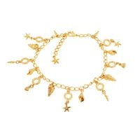 bransoletka na nogę z muszelkami (b15/nog/30au)