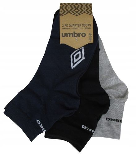 Skarpety Męskie UMBRO Zakostki Quarter 9 par Mix rozm. 43 - 46 na Arena.pl
