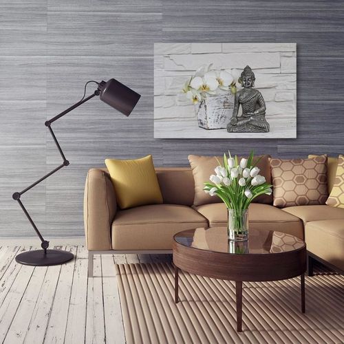 Obraz na płótnie - Canvas, Budda i storczyk 40x30 na Arena.pl