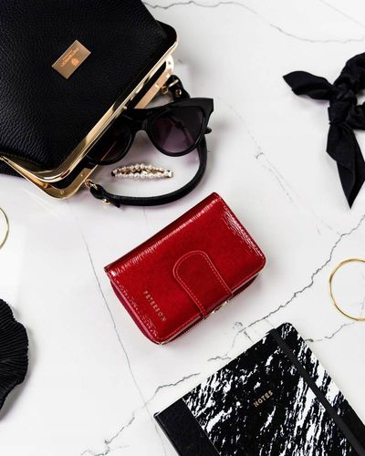 skórzany portfel damski na zatrzask - peterson na Arena.pl