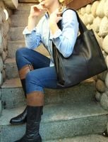 Torebka Skórzana Skóra Naturalna Aktówka Shopper