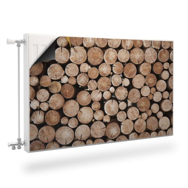 Osłona MAGNETYCZNA Na Grzejnik Stos Drewna Dekoracja 90cm x 60cm zdjęcie 1