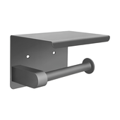 Uchwyt na Papier Toaletowy Ścienny do Łazienki Półka Stal Matowy Szary