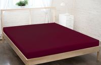 Prześcieradło frotte z gumką 90x200 bordowy GRUBE