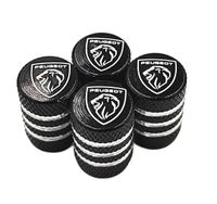 PEUGEOT nakrętki na wentyle ALUMINIOWE kapturki wentylki 4szt. NOWE LOGO!