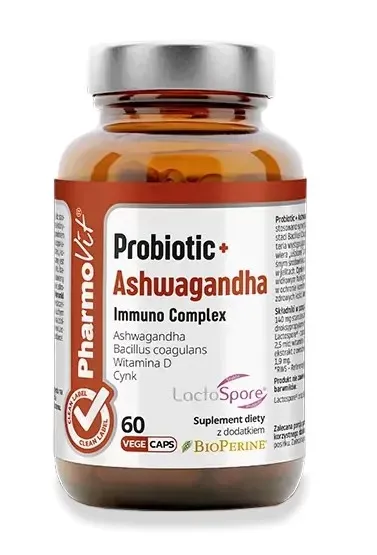 Probiotic + Ashwagandha Immuno Complex Bezglutenowe 60 KapsuŁek zdjęcie 1