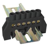 Szyna izolowana czarna 6P DIN 6x9 NPE-BK6-6 Tracon