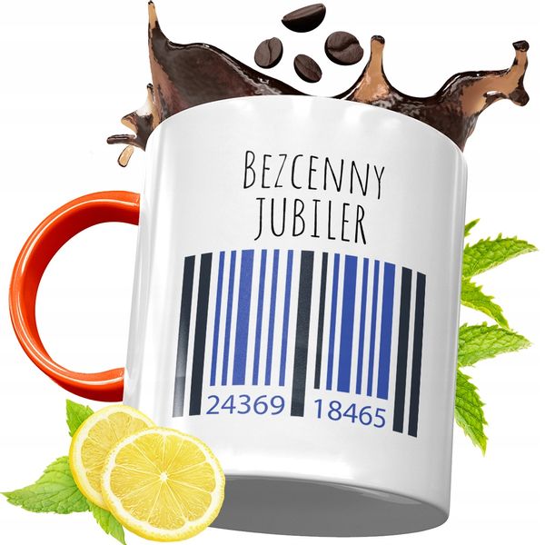 Kubek Pomarańczowy Dla Jubilera Prezent Z Nadrukiem Ze Zdjęciem zdjęcie 1