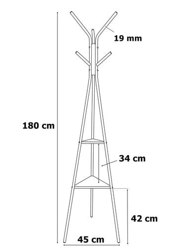 Wieszak loftowy stojący ALDO RUSTIC czarny na Arena.pl