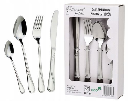 SZTUĆCE ZESTAW OBIADOWY KOMPLET 48 ELEMENTY DLA 12 OSÓB na Arena.pl