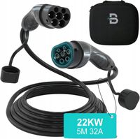 Kabel do ładowania samochodu elektrycznego TYP 2, 22kW 5m + torba
