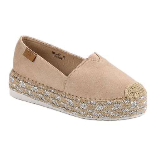 Beżowe Espadryle Na Platformie r.36 na Arena.pl