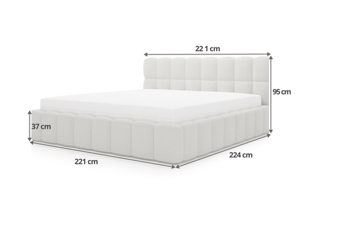 Łóżko tapicerowane Aura 200x200 czarny na Arena.pl