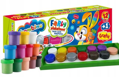 BAMBINO FARBY PLAKATOWE 12 KOL + 1 20 ML na Arena.pl