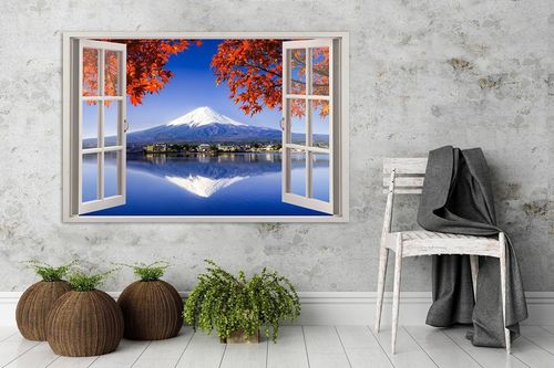 Deco Panel, Okno - wulkan Fudżi 60x40 na Arena.pl