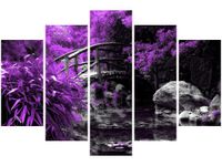 OBRAZ SECRET GARDEN MOST OGRÓD JAPONIA KOLORY