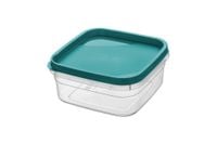 Pojemnik do żywności kwadratowy 1,6L lunchbox mikrofali zmywarki turkusowy