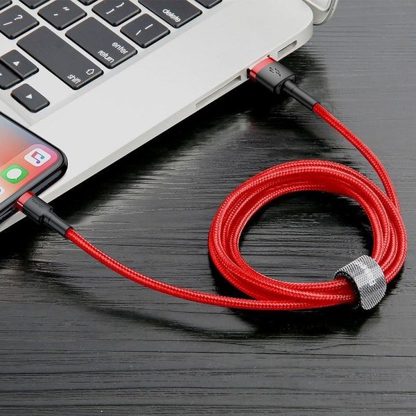 Kabel Lightning USB Baseus Cafule 1,5A 2m (czerwony) zdjęcie 6