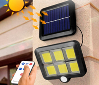 Zdalnie sterowana solarna lampa ścienna LED