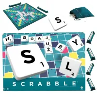 ZESTAW GRA SCRABBLE ORIGINAL wersja polska Y9616 gry planszowe + GRATIS