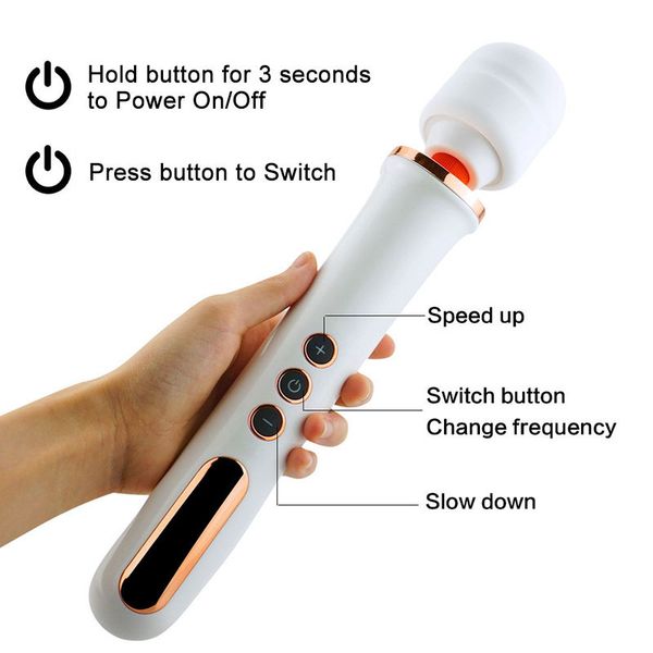 Stymulator Massager Super Powerful USB White 10 Function zdjęcie 4