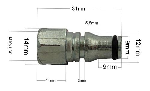 ŁPS-36 Łącznik przewodu wysprzęglika z pojedynczym oringiem - szybkozłączka na Arena.pl