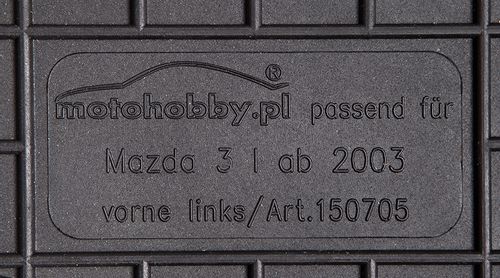 Mazda 3 I (00-09) DYWANIKI GUMOWE PRZÓD DEDYKOWANE na Arena.pl