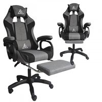 fotel gamingowy obrotowy strike z  i poduszką masującą, szary ko40sz