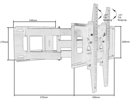 MOUNTY UCHWYT ŚCIENNY DO TV LCD PLAZMA 32-86 CALI na Arena.pl