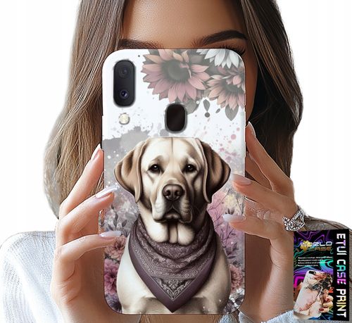 ETUI DO SAMSUNG GALAXY A20E - PIESEK PIESKI HUSKY PSIE WZORY + SZKŁO na Arena.pl