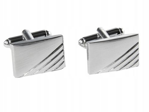 SPINKI DO MANKIETÓW KOSZULI SREBRNE W PUDEŁKU 459 na Arena.pl