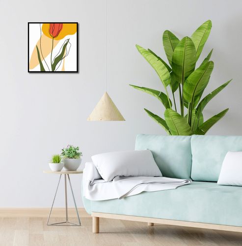 Plakat 40x40cm Przerysowany Tulipan na Arena.pl