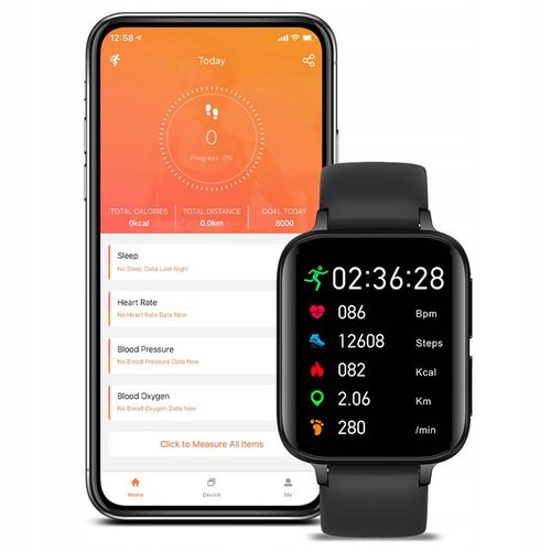 Smartwatch DT 192109484 czarny na Arena.pl