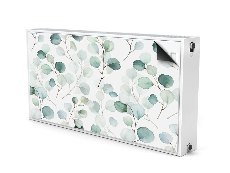 MAGNETYCZNA Maskownica Na Grzejnik Akwarelowe Liście 120cm x 60cm zdjęcie 2