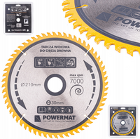 TARCZA WIDIOWA DO DREWNA PIŁY 210 X 30 MM 60Z TDD-210X30X60Z