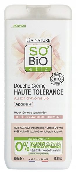 SO'BiO Etic Douche Creme HauteTolerance dAvoine650 zdjęcie 1