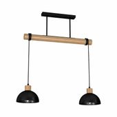 LAMPA WISZĄCA ERIK BLACK/WOOD 2XE27