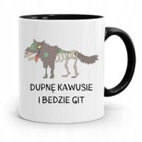 Kubek Czarny Dla Weterynarza Kawusie I Bedzie Git Z Nadrukiem Ze Zdjęciem